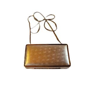 Elan Platinum Gold Single Chain Clutches Purse